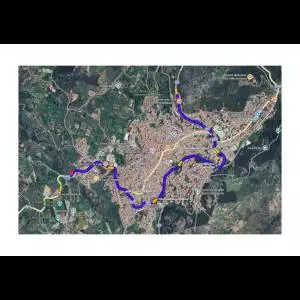 Mappa del centro abitato di Arbus con evidenziato il Passaggio 2&ordf; Tappa &ldquo;Giro di Sardegna 2026&rdquo;
