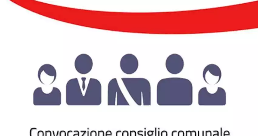 Icona di cinque persone, con al centro un rappresentante con fascia tricolore, simbolo del consiglio comunale.